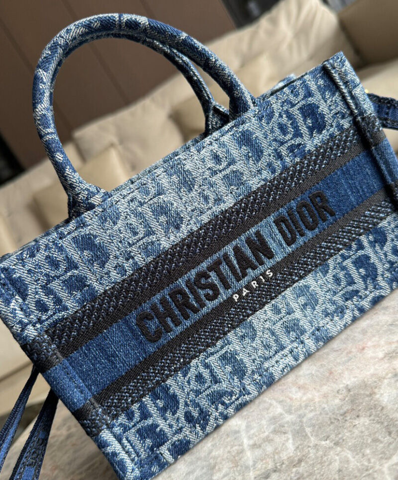 Christian Dior Mini Dior Book Tote Blue